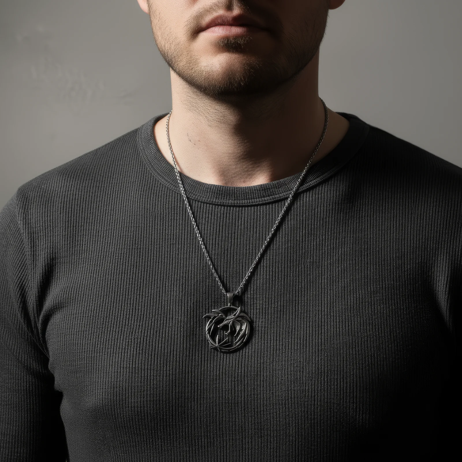 The Witcher Silver Wolf Necklace - Image 3